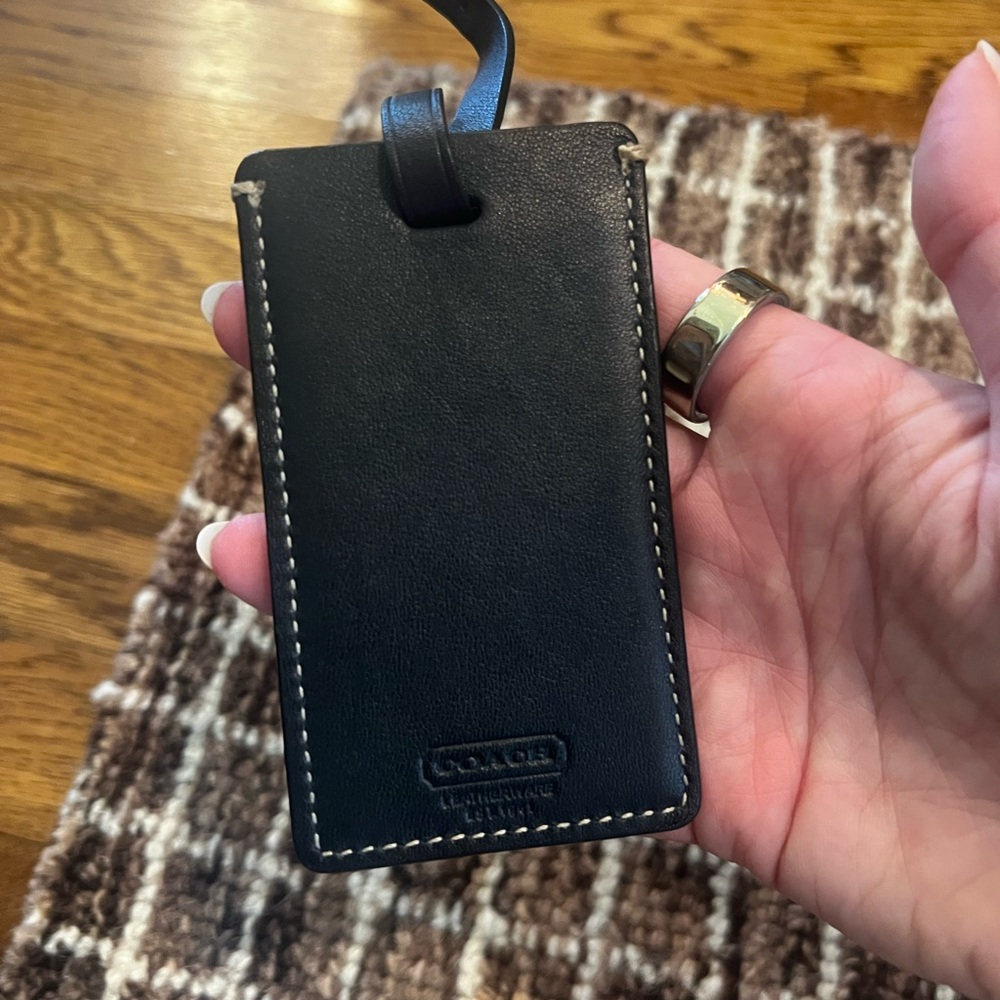 Leather Coach Bag Tag